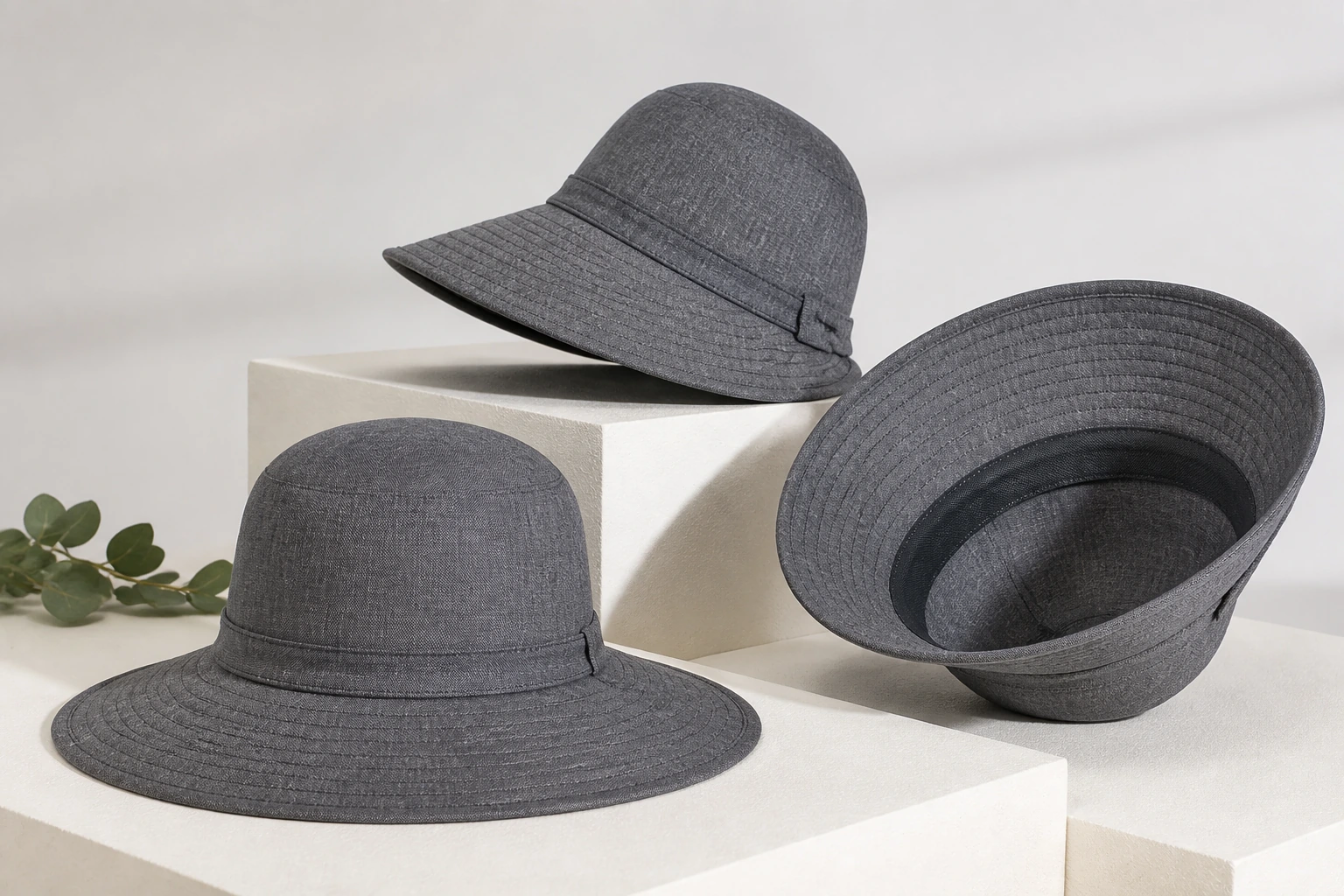 Fashion hats arranged as separate internal size routes