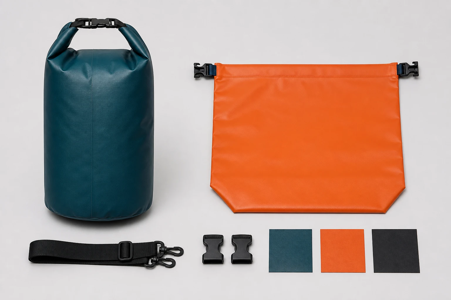 Dry Bag Sourcing and Approval Guide for Importers: complete unbranded bag and sourcing scene
