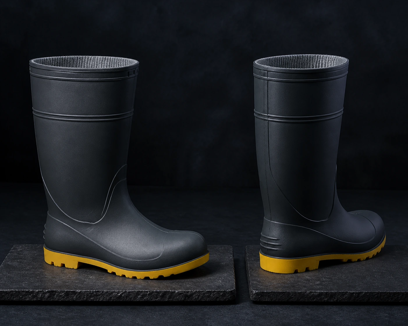 Whole-boot side profiles for last and fit review
