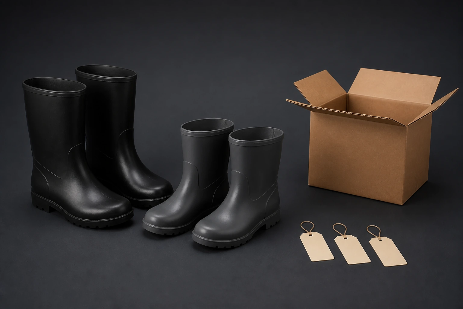 Retained and recovered rubber-boot pairs shown as repeat-order references
